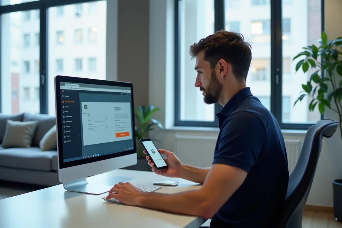Professionnel de santé utilisant l'authentification sécurisée pour accéder à Zimbra CHU Reims depuis son domicile